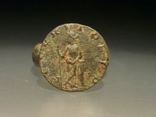Roman Bronze Ring With Images Of The Deity photo