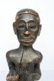 A Charming And Unusual Form Luba Tribe Sculpture From Congo On Metal Stand Other African Antiques photo 1