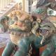 Antique Chinese Roof Tile Warrior Riding Foo Dog Ceramic Sculpture On Stand Dragons photo 10