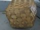 Old Primitive Small Basket With A Hand Carved Wood Handle Fantastic Old Patina Primitives photo 4