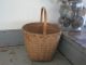 Old Primitive Small Basket With A Hand Carved Wood Handle Fantastic Old Patina Primitives photo 6