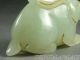 Old Chinese Nephrite Celadon Jade Carved Statue/toggle/pendant Rabbit 18/19thc Rabbits photo 6