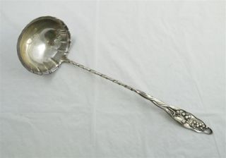 Lily Of The Valley Sterling Silver Soup Ladle A/s By Whiting Monogrammed photo