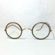 Round Antique Bifocal Spectacles Glasses Copper Color Metal Wire Frame Eyewear Optical photo 1