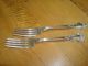 2 Gorham Chantilly Pat.  1895 Sterling Silver Dinner Forks 7 