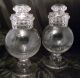 Pair Antique 11.  5 Inch Apothecary Candy Store Jars W/ Covers Tiffin Dakota Bottles & Jars photo 2