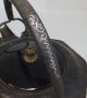 B130: Real Old Japanese Iron Kettle For Sake Choshi W/great Relief,  Silver Inlay Other Japanese Antiques photo 9