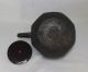 B130: Real Old Japanese Iron Kettle For Sake Choshi W/great Relief,  Silver Inlay Other Japanese Antiques photo 11