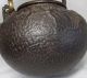B131 Japanese Iron Teakettle Tetsubin With Great Relief Work And Silver Knob Teapots photo 3