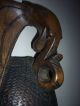 Hand Carved Solid Wood African Mask Wall Hanging Other African Antiques photo 2