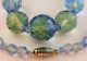Vtg Antique Vaseline Uranium Givre Glass Crystal Necklace Black Light Art Deco Art Deco photo 9