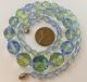 Vtg Antique Vaseline Uranium Givre Glass Crystal Necklace Black Light Art Deco Art Deco photo 7