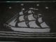Lurelle Guild For Kensington Art Deco Bent Glass Tray With Tall Ship Under Stars Art Deco photo 3