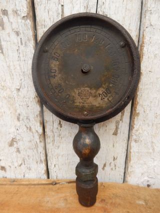 Antique 1890s Star Brass Mfg Boiler Steam Gauge Vintage Industrial / Hit Miss photo