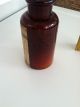 Antique Strontium Bromide Squibb Medicine Bottle,  Cork,  Label,  Contents,  Amber Bottles & Jars photo 2