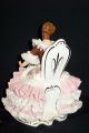 Large Antique German Porcelain Seated Dresden Lace Victorian Lady Figurine Figurines photo 5