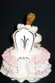 Large Antique German Porcelain Seated Dresden Lace Victorian Lady Figurine Figurines photo 6
