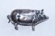 Antique Sterling Silver Figural Pig Sewing Tape Measure Tools, Scissors & Measures photo 2