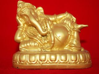 Lek Nam Pee Magical Gold Hindu Charm Rich Luck Success Om Lord Ganesh photo