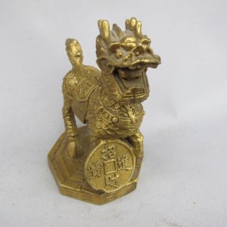 Chinese Bronze Carved Kirin photo