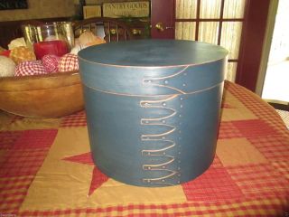 Tall Round Wood Shaker Pantry Box - Navy - 9 1/4 