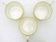 Sevres Ceramic Porcelain 3 Tea Cup & 4 Saucer Hand With Gold Detailing Teapots & Tea Sets photo 2