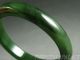 Antique Old Chinese Nephrite Spinach Green Jade Bracelet Bangle 18/19thc Bracelets photo 10