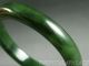 Antique Old Chinese Nephrite Spinach Green Jade Bracelet Bangle 18/19thc Bracelets photo 8