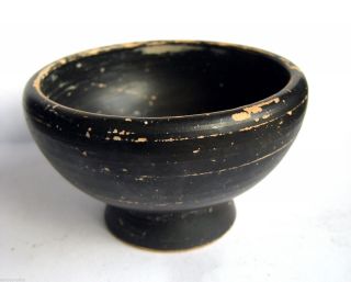 Finest & Rare Circa.  400 B.  C Ancient Greece Apulian - Black Ware Cup.  Complete.  Vf photo