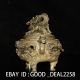 China Brass Handwork Carved Incense Burner & Dragon Lid W Ming Dynasty Mark Other Antique Chinese Statues photo 1