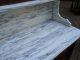 Ornate Oak And Marble Wash Stand With Mirror Other Antique Furniture photo 1