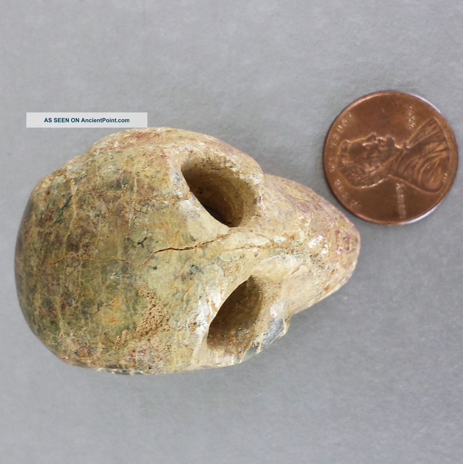 Jade Skull Pendant - Mesoamerican Statue - Antique Pre Columbian Artifacts The Americas photo