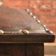 Antique Joint Stool,  Padded Leather Locker Seat,  Carved Victorian,  English Oak 1800-1899 photo 4