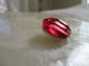 Antique Stunning Octagon Faceted Ruby Red Glass Button 11/16 