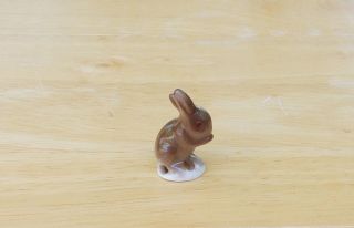 Rabbit Bunny Porcelain Half Doll Pin Cushion Topper photo