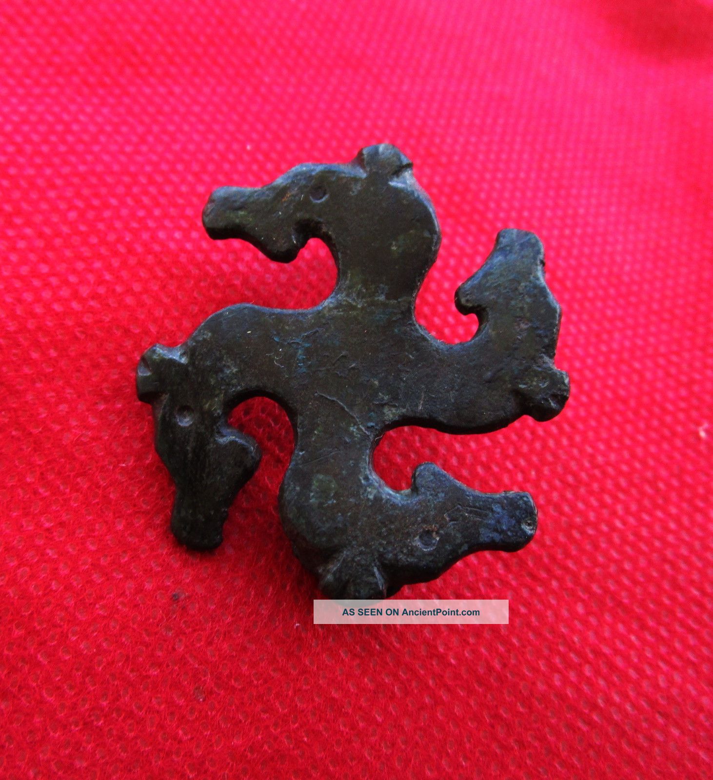 Ancient Roman - Celtic Brooch - Fibula (swastika.  With Dragon Design) Roman photo