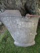 Vintage Galvanized Coal/ash Bucket/shuttle With Iron Handle Hearth Ware photo 2