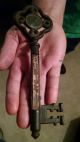 Large Cast Iron Antique Jail Skeleton Key Locks & Keys photo 2