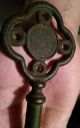 Large Cast Iron Antique Jail Skeleton Key Locks & Keys photo 6