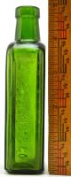 Antique Medicine Bottle Emerald Green Piso ' S Cure For Consumption Hazeltine Piso Bottles & Jars photo 5