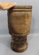 Huge Antique Early - 19thc Primitive Turned,  Lignum Vitae,  Wood Apothecary Mortar Mortar & Pestles photo 1