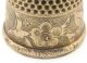 H Muhr & Sons 14k Gold Filled Thimble 7 Vintage 1880s Engraved Flower Henry Gf Thimbles photo 1