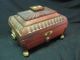 Antique Regency Style Wooden Sewing Jewelry Box Organizer Ball Claw Talon Feet Baskets & Boxes photo 1