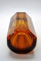 Czech Exquisite Art Deco Decanter Amber Glass,  Liqueur Bottle And 6 Glasses Decanters photo 5