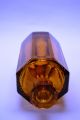 Czech Exquisite Art Deco Decanter Amber Glass,  Liqueur Bottle And 6 Glasses Decanters photo 6