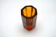 Czech Exquisite Art Deco Decanter Amber Glass,  Liqueur Bottle And 6 Glasses Decanters photo 8