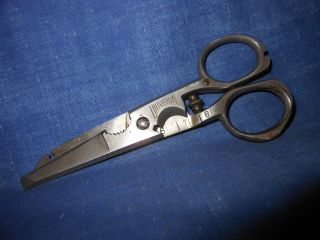 Collectible Universal Multi - Tool Sewing Shears Scissors W/ Stanhope Lens Germany photo