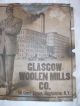 Vintage Old Antique Sign Glasgow Woolen Mills Co Binghamton Ny Other Mercantile Antiques photo 3