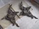 Italian 19th Century Patina Bronze Fabulous Plaque Finials Ornately Metalware photo 3