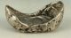 Asian Chinese Old Copper Not Silver Collect Shoe - Shaped Gold Ingot Statue Other Antique Sterling Silver photo 2